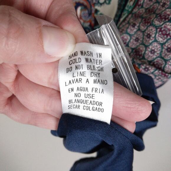 Entro Paisley Patchwork Long Sleeve Dress size Large - Picture 10 of 11